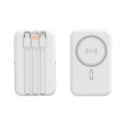 Power Bank MagSafe sa držacem za telefon 5000 mAh beli