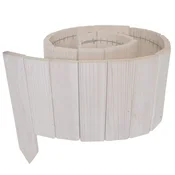 Lesena vrtna ograja 5 kosov 110x20x10cm - bela obroba za gredice in poti 550 cm