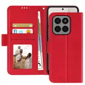 AVIZAR Folio ovitek za Honor 400 Smart z odstranljivim držalom za kartice in funkcijo stojala, Rdeča, (5000190532)