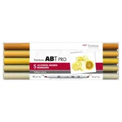 Tombow Marker alkohol ABT PRO Dual Brush 5P-5 rumene barve (5)