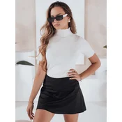 Damski sweter pršżkowany z krótkim rękawem GIRLGLORY biały Dstreet