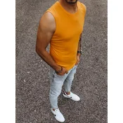 Orange Mens Solid Color Dstreet Tank Top