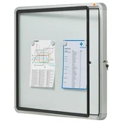 Oglasna plošča magnetna-stekleno krilna vrata  69,2x75,2x4,5cm nobo 1902578 bela