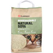 Flamingo mačji pesek s sojo - se grudi 2,5kg - Mačji pesek - 7 kg