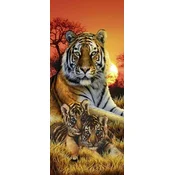 shumee Diamantno vezenje Tiger Family 3 50x110 cm