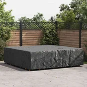 vidaXL Prevleka za zunanje pohištvo Črna 260 x 260 x 90 cm 600D