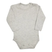 BUNNY BOO Bodi za bebe dugih rukava, Sivi