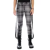 Ženske hlače KILLSTAR - Office Riot - Grey Tartan - KSRA009560