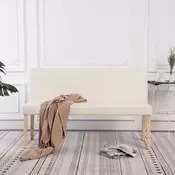 shumee Klop 139,5 cm krem umetno usnje