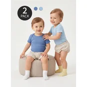 Sinsay - Pamucni bodi sa rupicastim radom 2 pack - mornarsko