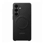 Samsung S26 Plus SAMSUNG magnetska silikonska futrola za telefon, uzorak od karbonskih vlakana, CRNA