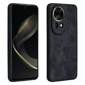 Premium maska Cube Leather za Huawei Nova 13 sa ugradenom zaštitom za stražnju kameru - graphite black
