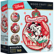 TREFL Wood Craft Origin Puzzle Mickey and Minnies Christmas Adventure 160 kosov