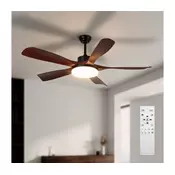 Brilagi - LED prigušiva stropni ventilator LED/34W/230V 132 cm crna/braon +daljinski upravljač