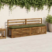 vidaXL Blazina za klop VIANEN 100% poliester Olivno zelena