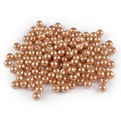 Stekleni voščeni biseri O6 mm - zlata srebrna (50 g)