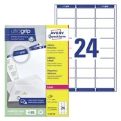 Avery Zweckform etikete L7159-100, 63.5 x 33.9 mm, bele, 2400 etiket/zavitek, A4, za tiskalnik