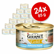 Snižena cijena! 24 x 85 g Gourmet Gold mokra hrana za macke - Rafinirani ragu piletina