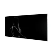 tulup.si Slika na akrilnem steklu Ženski dolgi lasje 140x70 cm 4 obešalnika