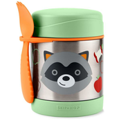 SKIP HOP Živalski vrt Termoska za hrano z žlico/vilicami Raccoon 325 ml, 3r+