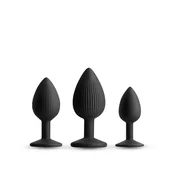 Renegade Triple Ace Kit Black – set silikonskih analnih plugova