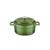 Mini-saucepan, cast iron, 12cm/0.53L, Trendy, green - LAVA
