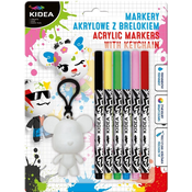 Set akrilnih markera Kidea - s privjeskom za kljuceve, 6 komada