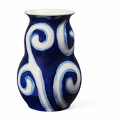 Plava rucno oslikana vaza od kamenine Tulle – Kähler Design