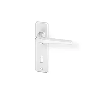 Vratno okovje ACT Monte KR HR (F1), klika-klika, Odprtina za cilindrični vložek PZ, AC-T F1 (srebrni aluminij), 72 mm