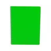 Kolegij blok - A4, špiralni, karo, 60 listov, PP, 80 g, zelen