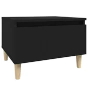Vidaxl Stranska mizica črna 50x46x35 cm inženirski les
