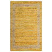vidaXL Rucno radeni tepih od jute žuti 160 x 230 cm