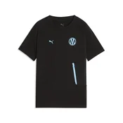 Olympique de Marseille PUMATECH Pocket Tee Youth, Shop, Black/Vibrant Blue, 9-10Y