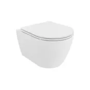 Mexen Carmen wc školjka Rimless s počasnim zapiranjem slim, duroplast, belo sijaj - 30880300