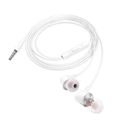 Hoco Žične ušesne slušalke z 3,5-mm priključkom Hoco M107, bele