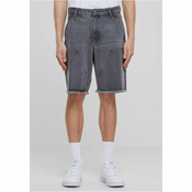 Mens Open Edge Two Knee Denim Shorts - Grey