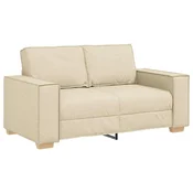 Vidaxl Dvosed kremne barve 160x78x84 cm blago