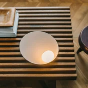 Vibia Musa 7402 LED namizna svetilka, ležeča, taupe - Dnevna soba/jedilnica - Sodobni - siva - Kovina