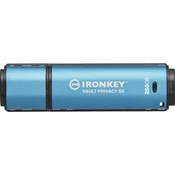 Kingston IronKey Vault Privacy 50/256GB/USB 3.2/USB-A/Modrá