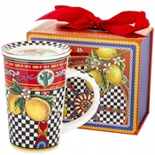Porcelanasta skodelica z infuzerjem v darilni škatli, 400 ml