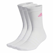 Carape za tenis Adidas Cushioned Crew Socks 3P - white/lucid pink/white/spark