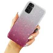GS Bleščeč ovitek za Samsung Galaxy A04S/A13 5G, srebrn/roza