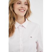 Košulja Gant za žene, boja: ružičasta, regular, s klasičnim ovratnikom