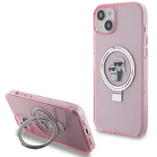Karl Lagerfeld Ovitek Karl Lagerfeld MagSafe za iPhone 15 roza