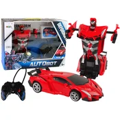 Auto na daljinsko upravljanje Transformers 2u1 sa drift efektom - crveni