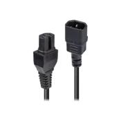 Lindy Napajalni Kabel C14 C15 LINDY 30314 Črna 2 m