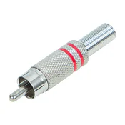 Kovinski RCA priključek rdeč 93-571-