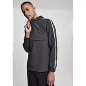 Pull-over jacket made of wavy nylon blk/wht