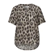 STREET ONE Bluza  ecru / temno bež / črna