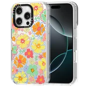 Ovitek MOSNOVO za iPhone 16 Pro - Retro Boho Hippie Flowers